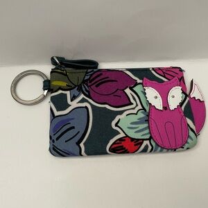 Vera Bradley ZipID in Falling Flowers Fox Novelty GUC